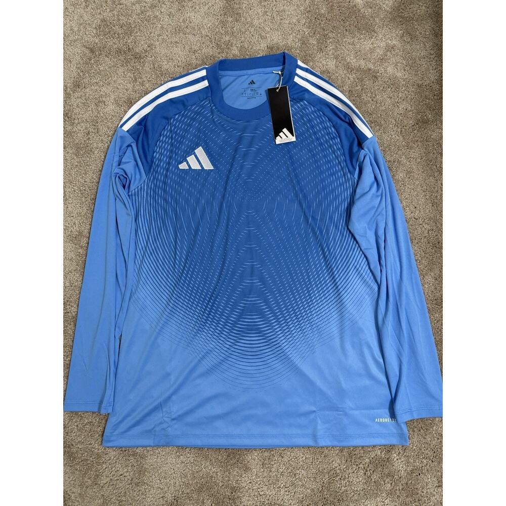Adidas Tiro 25 Competition Blue Burst Goalkeeper LS Jersey JI9722 - Men L - NWT